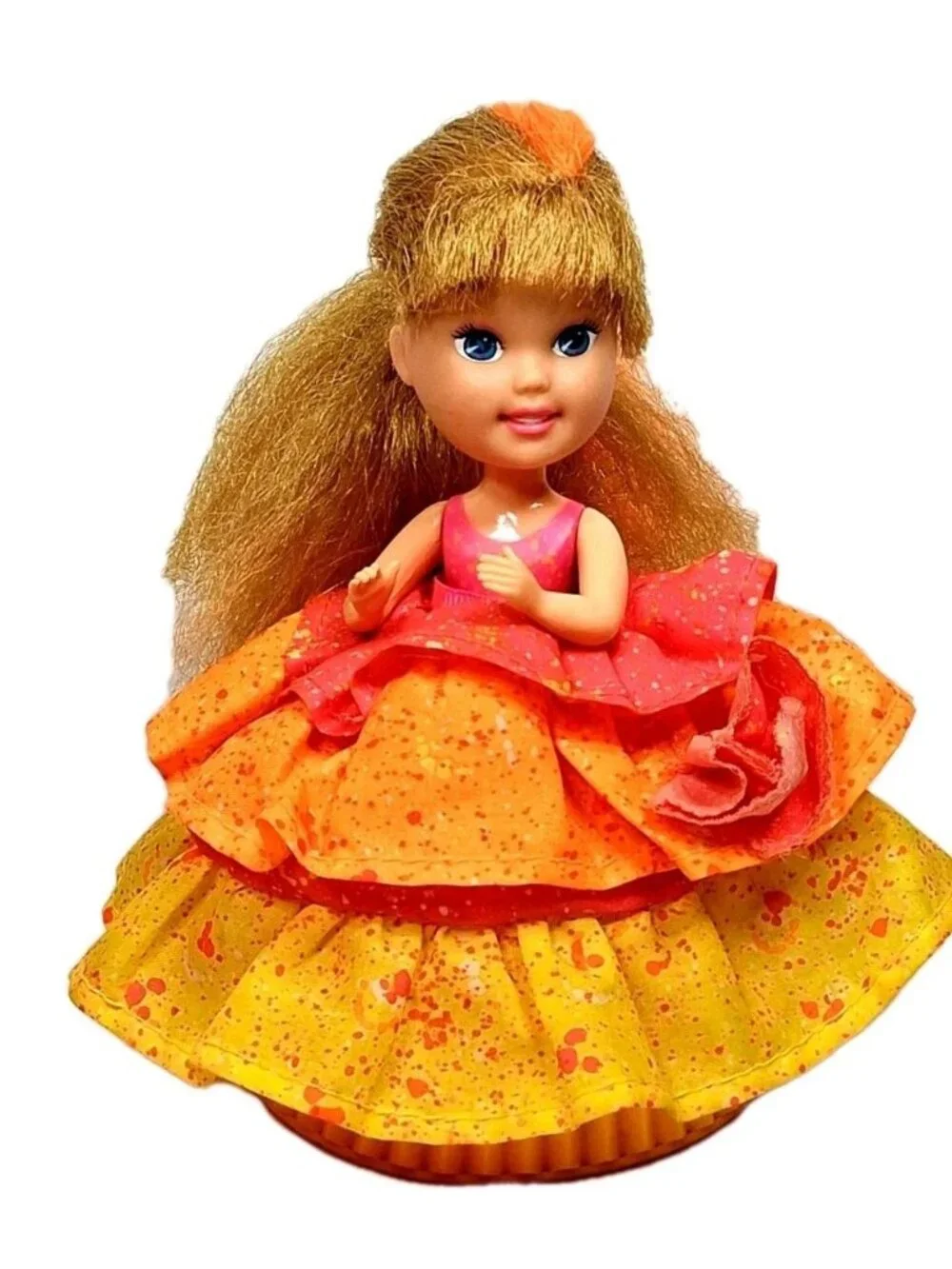 Vintage Tropical Treat Coral Splash Doll Tonka Toy Orange Pink Yellow